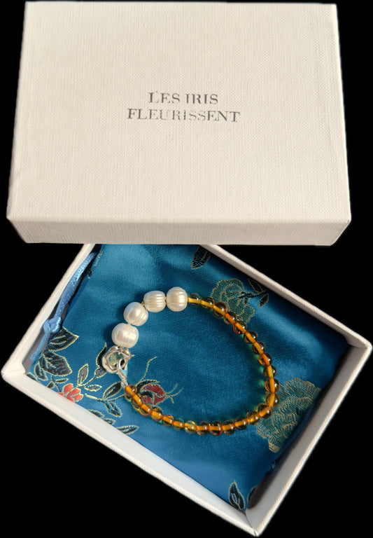 Baltic amber with pearls Bracelet