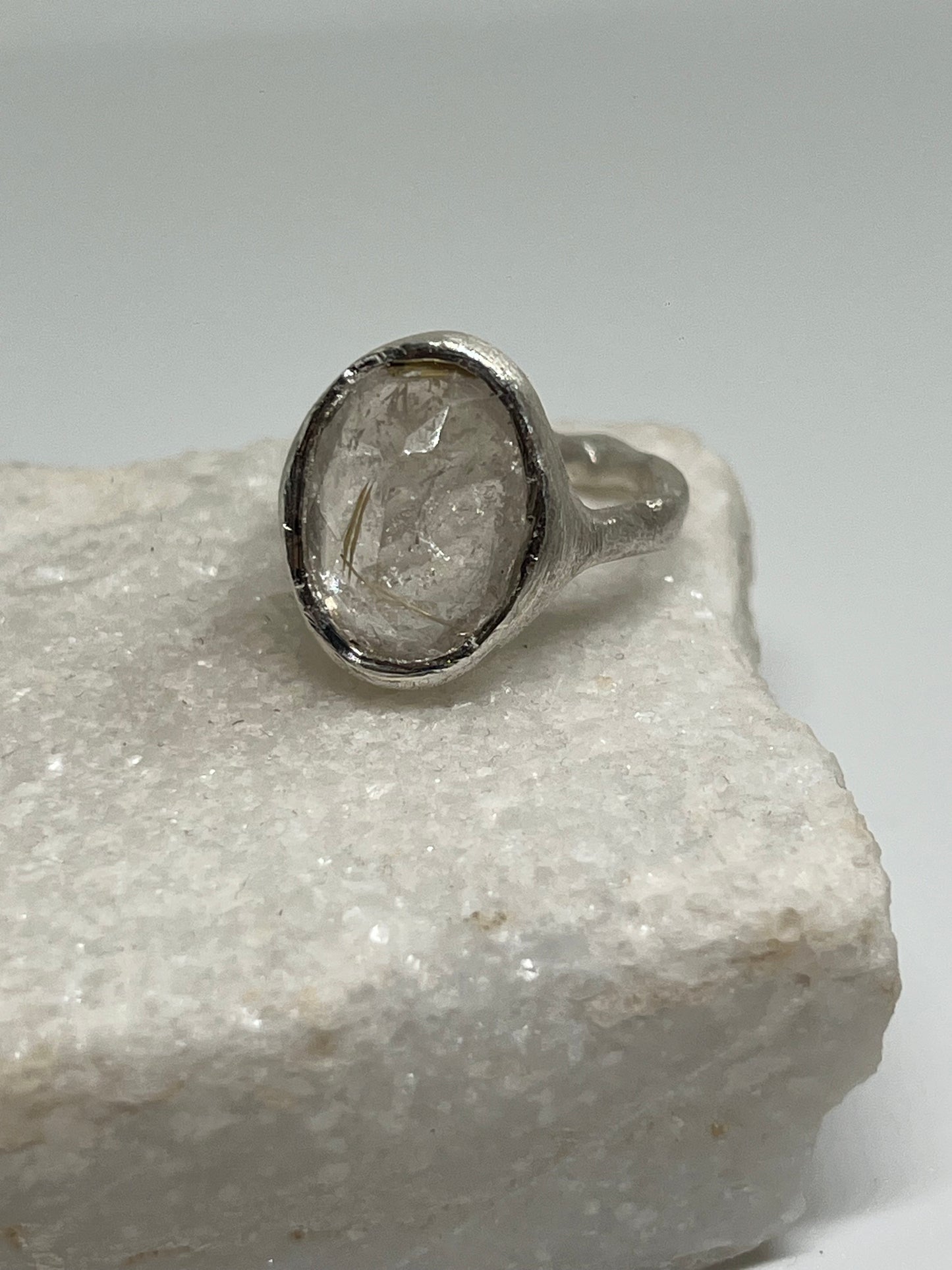 Rutilated Quartz in Silver