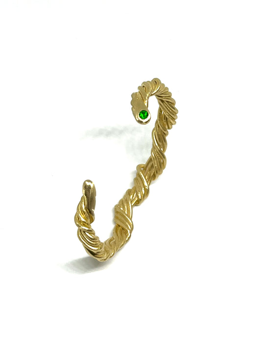 Twisted Rope Cuff with Tsavorite